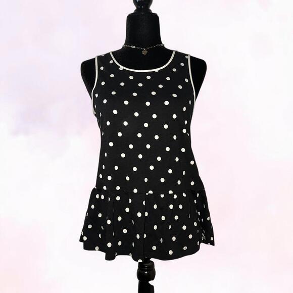 Tops - Kate Spade Black White Polka Dot Top Spring Designer